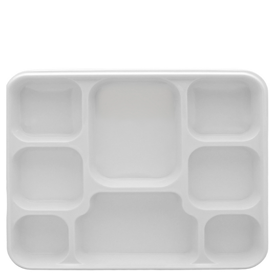 8 Compartment White Color Disposable Party Thali Plates
