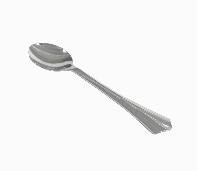 Disposable Plastic Spoon - Silver
