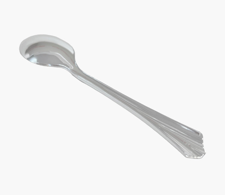 Disposable Plastic Spoon - Silver