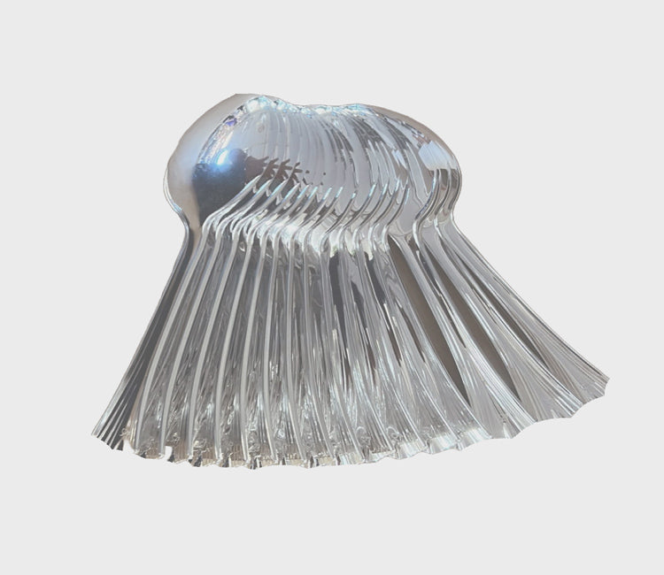 Disposable Plastic Spoon - Silver