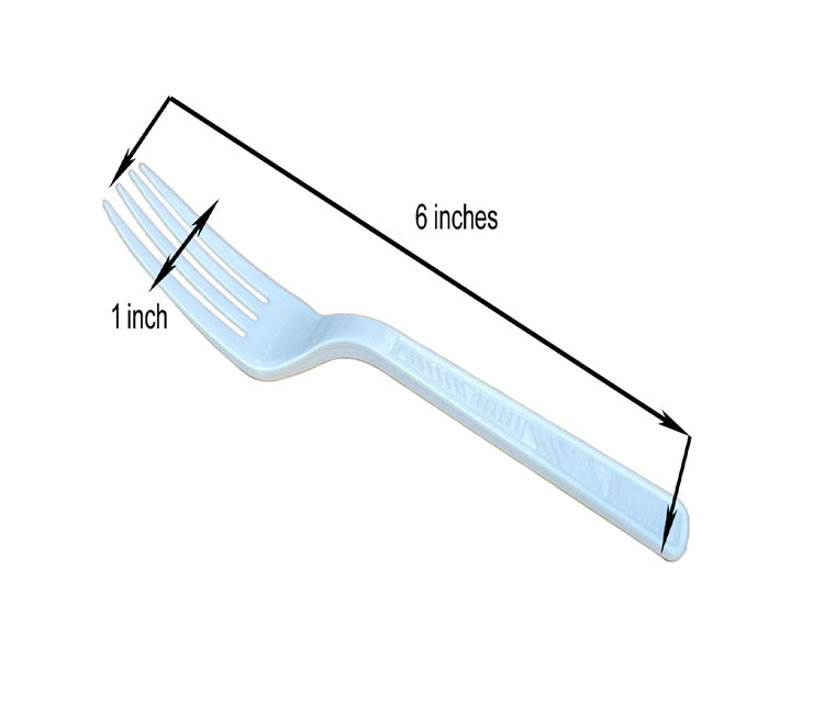 Disposable Plastic Fork - White
